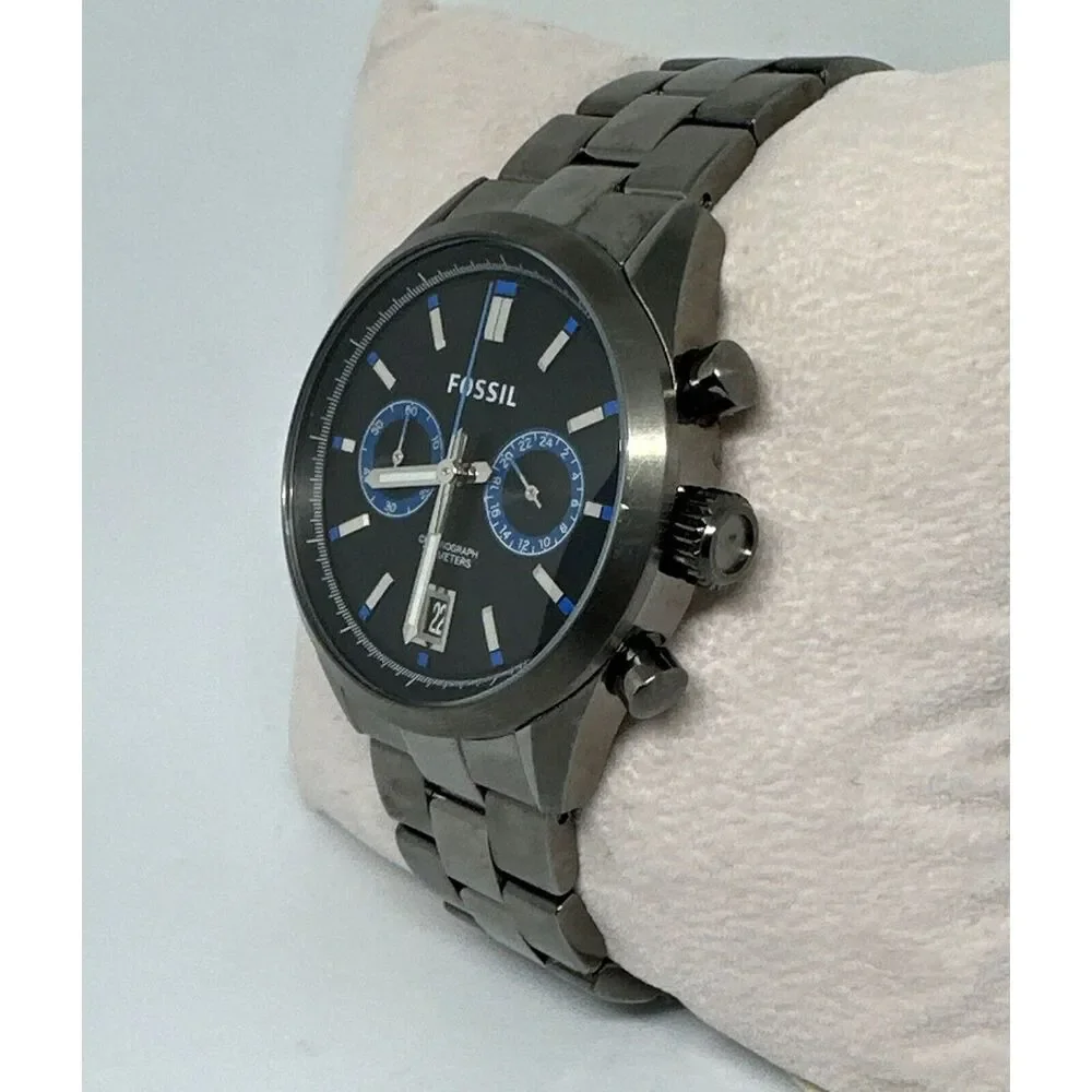 Fossil Del Ray CH2970 Men's Gray Stainless Steel Analog Dial Quartz Watch HME326 - Picture 3 of 11